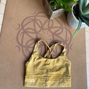 lululemon iced wash spiced bronze Long Line Energy Bra size 4